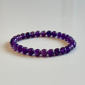Elastiskt armband med ametist 6mm