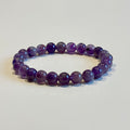 Elastiskt armband med ametist 8mm